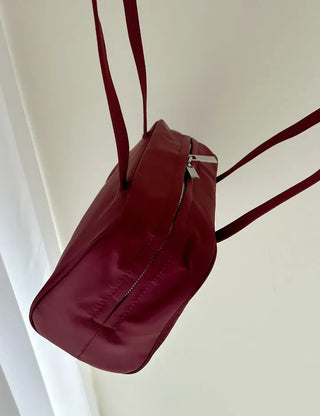 Box nylon shoulder bag square zipper daily bag