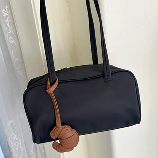 Box nylon shoulder bag square zipper daily bag