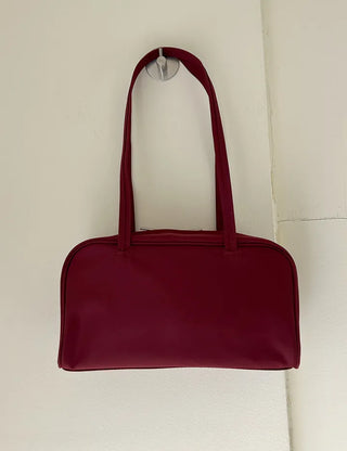 Box nylon shoulder bag square zipper daily bag