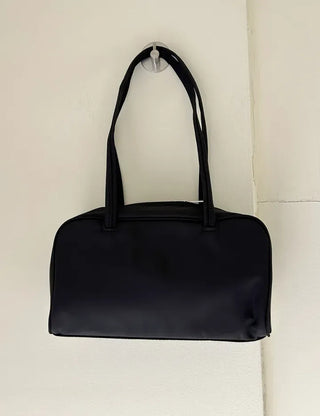 Box nylon shoulder bag square zipper daily bag