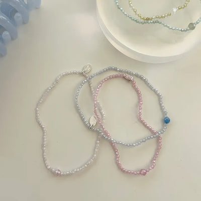 Merry Shop Silver Charm Bead Bracelet Crystal Summer