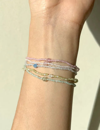 Merry Shop Silver Charm Bead Bracelet Crystal Summer