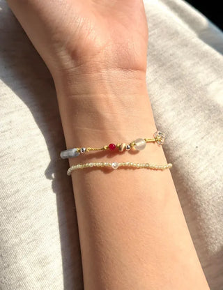 Merry Shop Silver Charm Bead Bracelet Crystal Summer