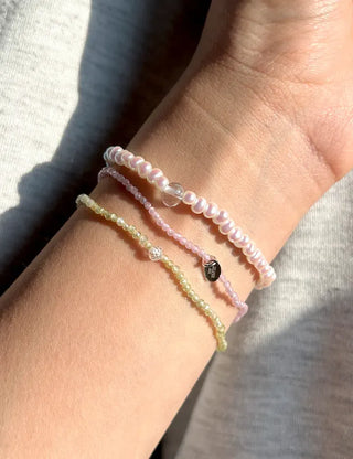 Merry Shop Silver Charm Bead Bracelet Crystal Summer
