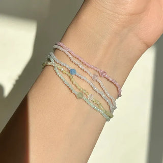Merry Shop Silver Charm Bead Bracelet Crystal Summer