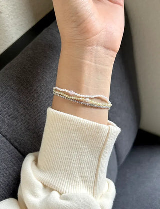 Merry Shop Silver Charm Bead Bracelet Crystal Summer