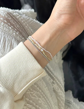 Merry Shop Silver Charm Bead Bracelet Crystal Summer