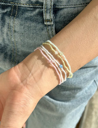 Merry Shop Silver Charm Bead Bracelet Crystal Summer