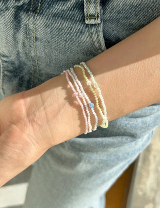 Merry Shop Silver Charm Bead Bracelet Crystal Summer