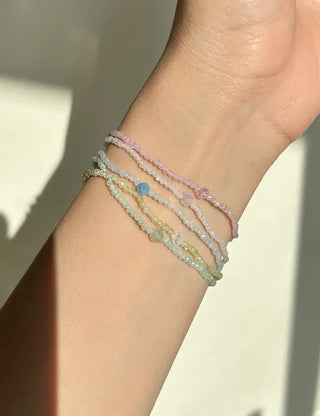 Merry Shop Silver Charm Bead Bracelet Crystal Summer