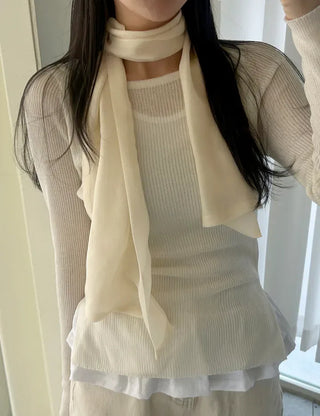 Tiered frill sleeveless t-shirt layered tank top