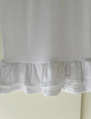 Tiered frill sleeveless t-shirt layered tank top