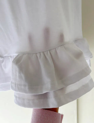 Tiered frill sleeveless t-shirt layered tank top