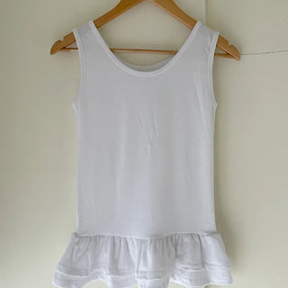 Tiered frill sleeveless t-shirt layered tank top
