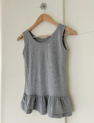 Tiered frill sleeveless t-shirt layered tank top