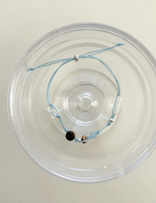 Mixed 925 Silver String Bracelet Knot Gemstone Bead Summer Bracelet