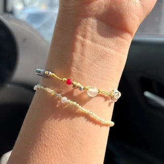 Mixed 925 Silver String Bracelet Knot Gemstone Bead Summer Bracelet