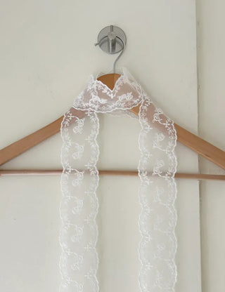 Romantic Petite Scarf Lace Tie Mini Muffler