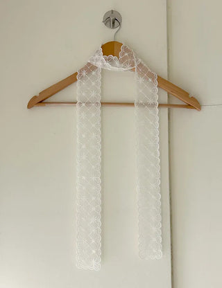 Romantic Petite Scarf Lace Tie Mini Muffler