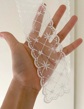 Romantic Petite Scarf Lace Tie Mini Muffler