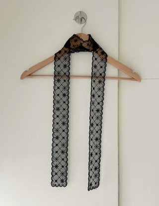 Romantic Petite Scarf Lace Tie Mini Muffler