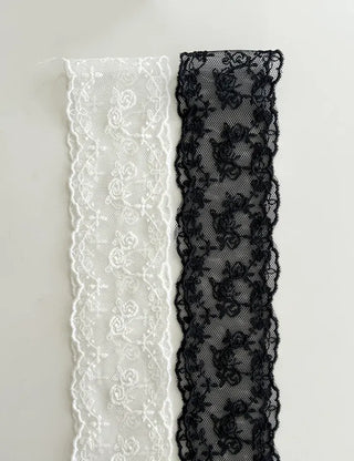Romantic Petite Scarf Lace Tie Mini Muffler