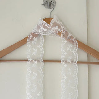 Romantic Petite Scarf Lace Tie Mini Muffler