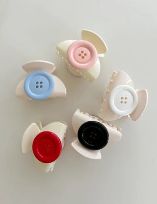 Large button hair clip half-up hair clip mini spring
