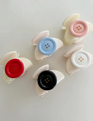 Large button hair clip half-up hair clip mini spring