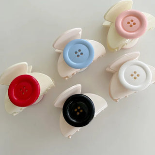 Large button hair clip half-up hair clip mini spring