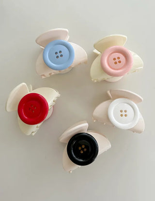 Large button hair clip half-up hair clip mini spring