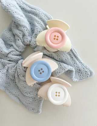 Large button hair clip half-up hair clip mini spring