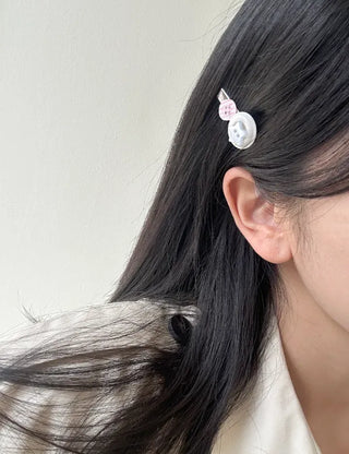 Baby hair clip button heart mini claw clip
