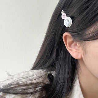 Baby hair clip button heart mini claw clip