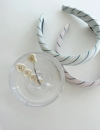 Heart Button Bobby Pin Metal Claw Clip Hair Pin