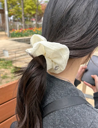 High Quality Silver Hair Tie Scrunchie Spring Hair Tie