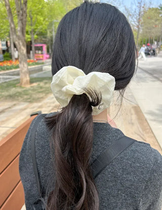 High Quality Silver Hair Tie Scrunchie Spring Hair Tie