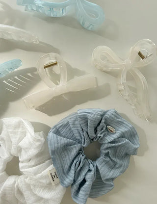 High Quality Silver Hair Tie Scrunchie Spring Hair Tie