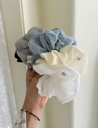 High Quality Silver Hair Tie Scrunchie Spring Hair Tie