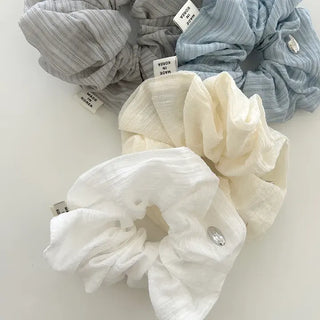 High Quality Silver Hair Tie Scrunchie Spring Hair Tie