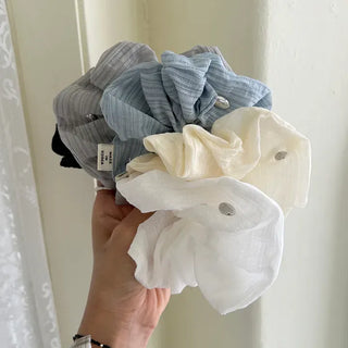 High Quality Silver Hair Tie Scrunchie Spring Hair Tie