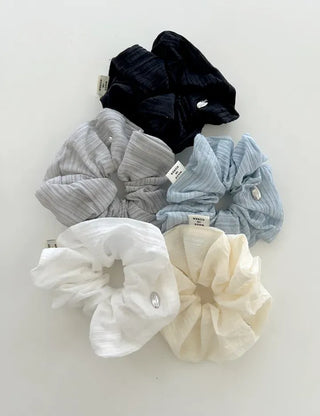 High Quality Silver Hair Tie Scrunchie Spring Hair Tie