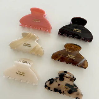 Cellulose Half-Up Hairpin Lettering Mini Claw Clip