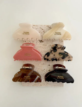 Cellulose Half-Up Hairpin Lettering Mini Claw Clip