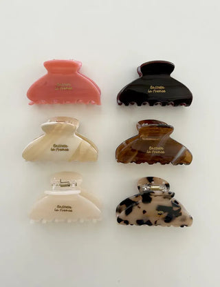 Cellulose Half-Up Hairpin Lettering Mini Claw Clip