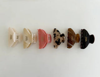 Cellulose Half-Up Hairpin Lettering Mini Claw Clip