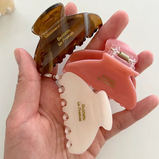 Cellulose Half-Up Hairpin Lettering Mini Claw Clip