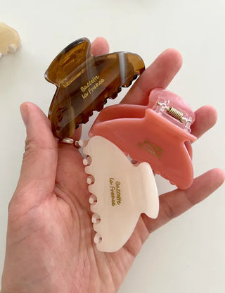 Cellulose Half-Up Hairpin Lettering Mini Claw Clip