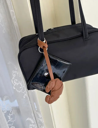 fold transparent card wallet PVC strap set keyring pouch