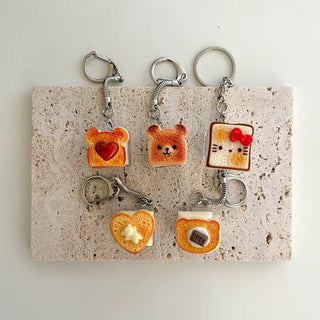 Toast Keycap Keyring Keyholder Clicker LED